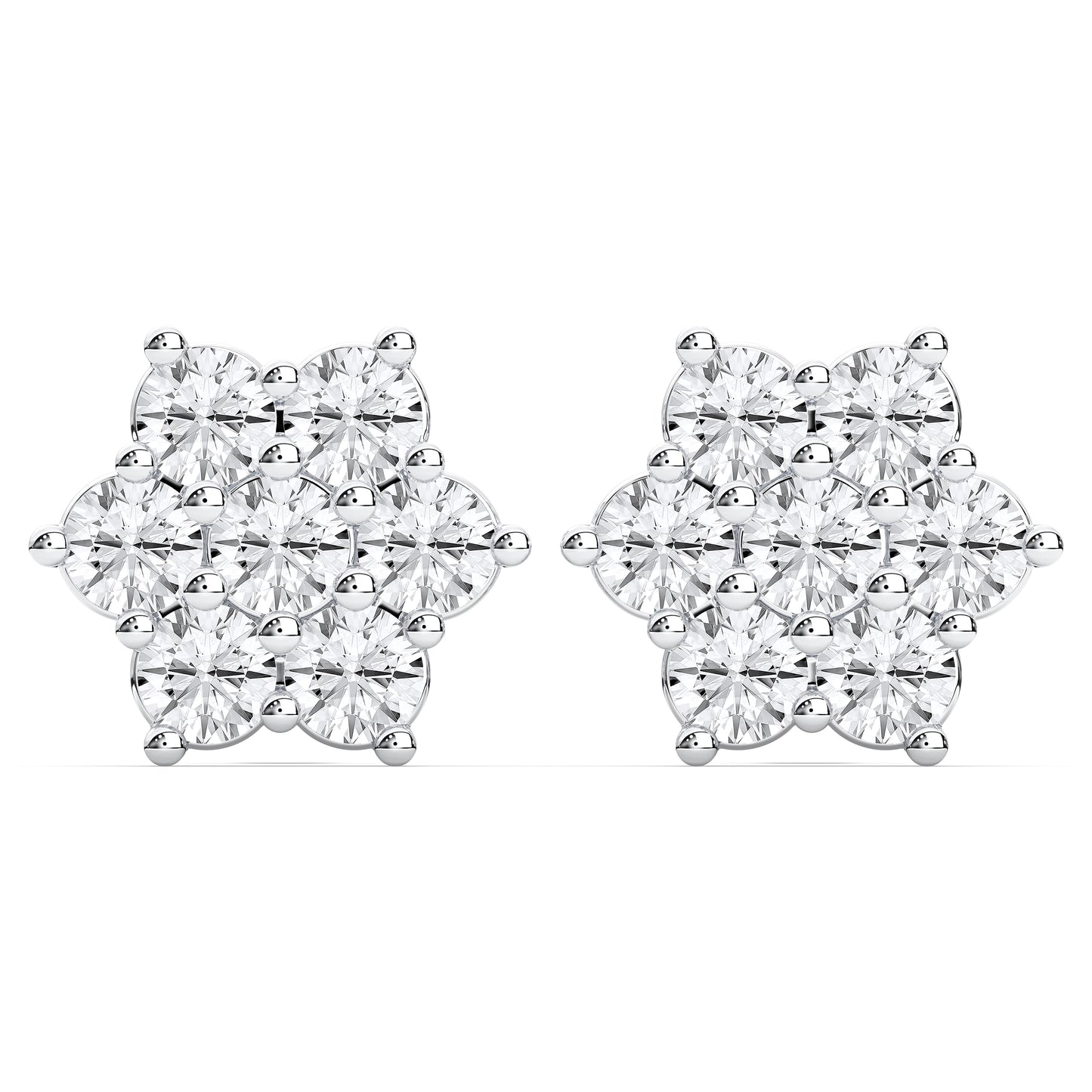 ROUND CLUSTER EARRINGS
