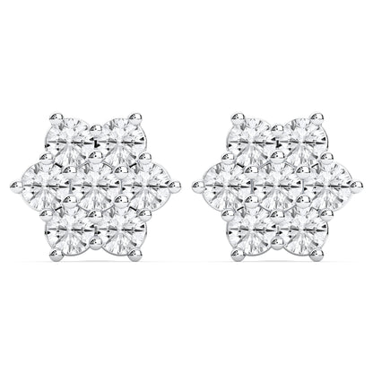 ROUND CLUSTER EARRINGS
