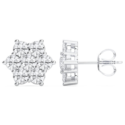 ROUND CLUSTER EARRINGS