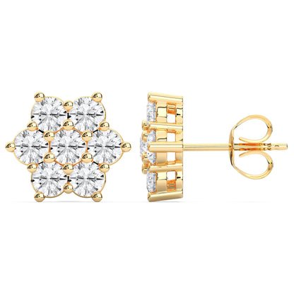 ROUND CLUSTER EARRINGS
