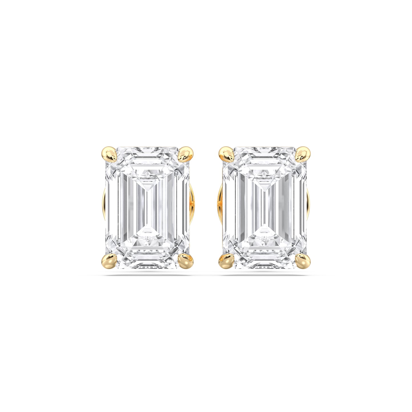 EMERALD 4PRONG STUDS