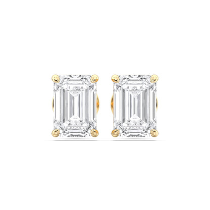 EMERALD 4PRONG STUDS