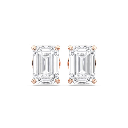 EMERALD 4PRONG STUDS