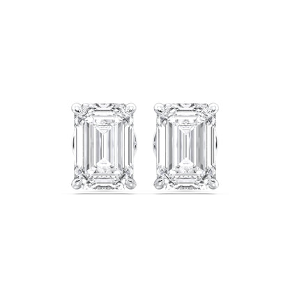 EMERALD 4PRONG STUDS