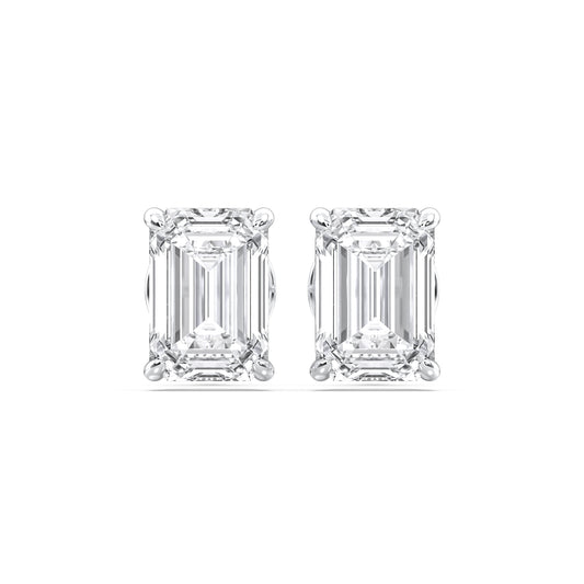 EMERALD 4PRONG STUDS