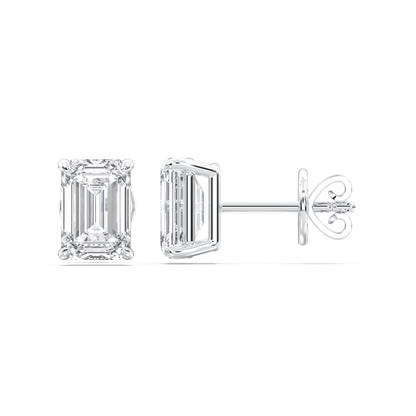 EMERALD 4PRONG STUDS