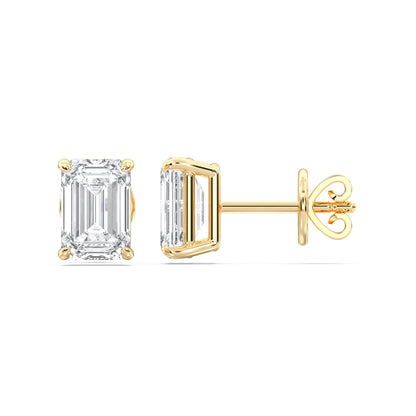 EMERALD 4PRONG STUDS