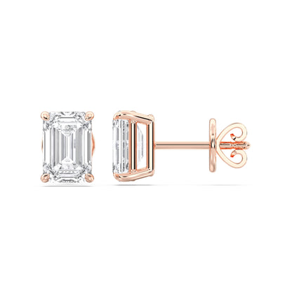EMERALD 4PRONG STUDS