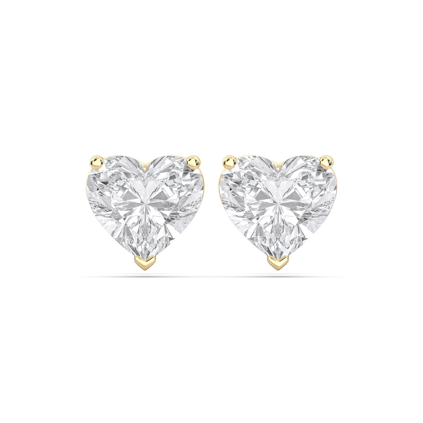 HEART 3PRONG STUDS
