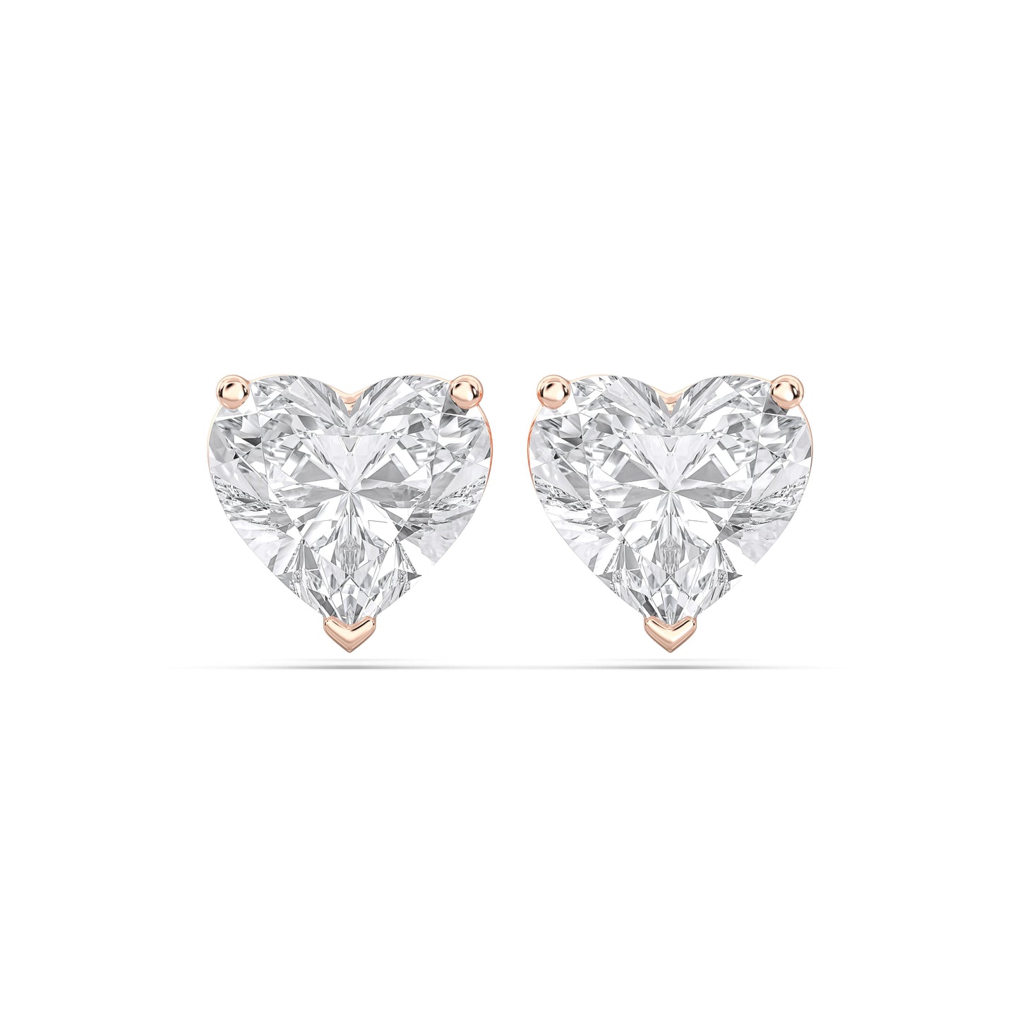 HEART 3PRONG STUDS