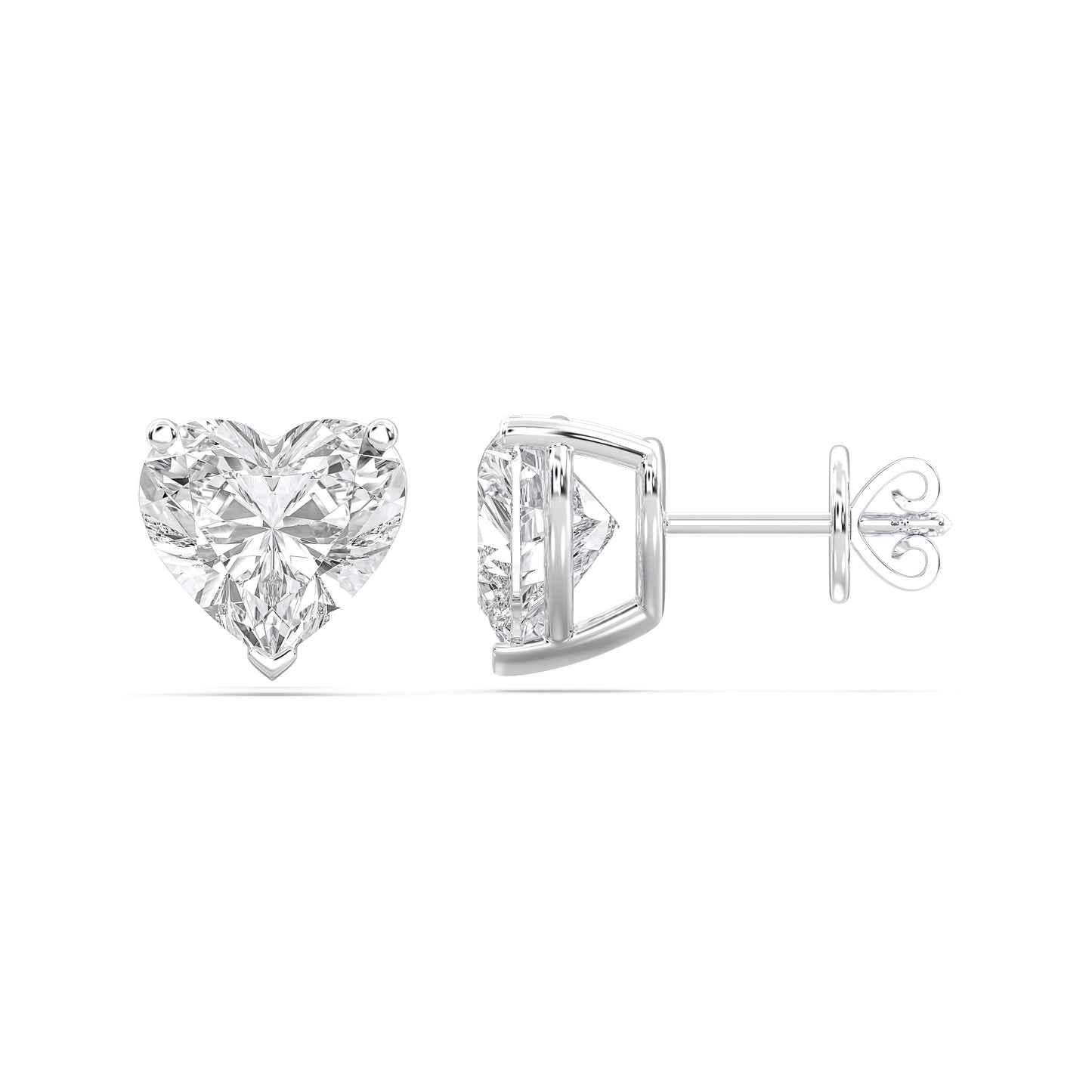 HEART 3PRONG STUDS