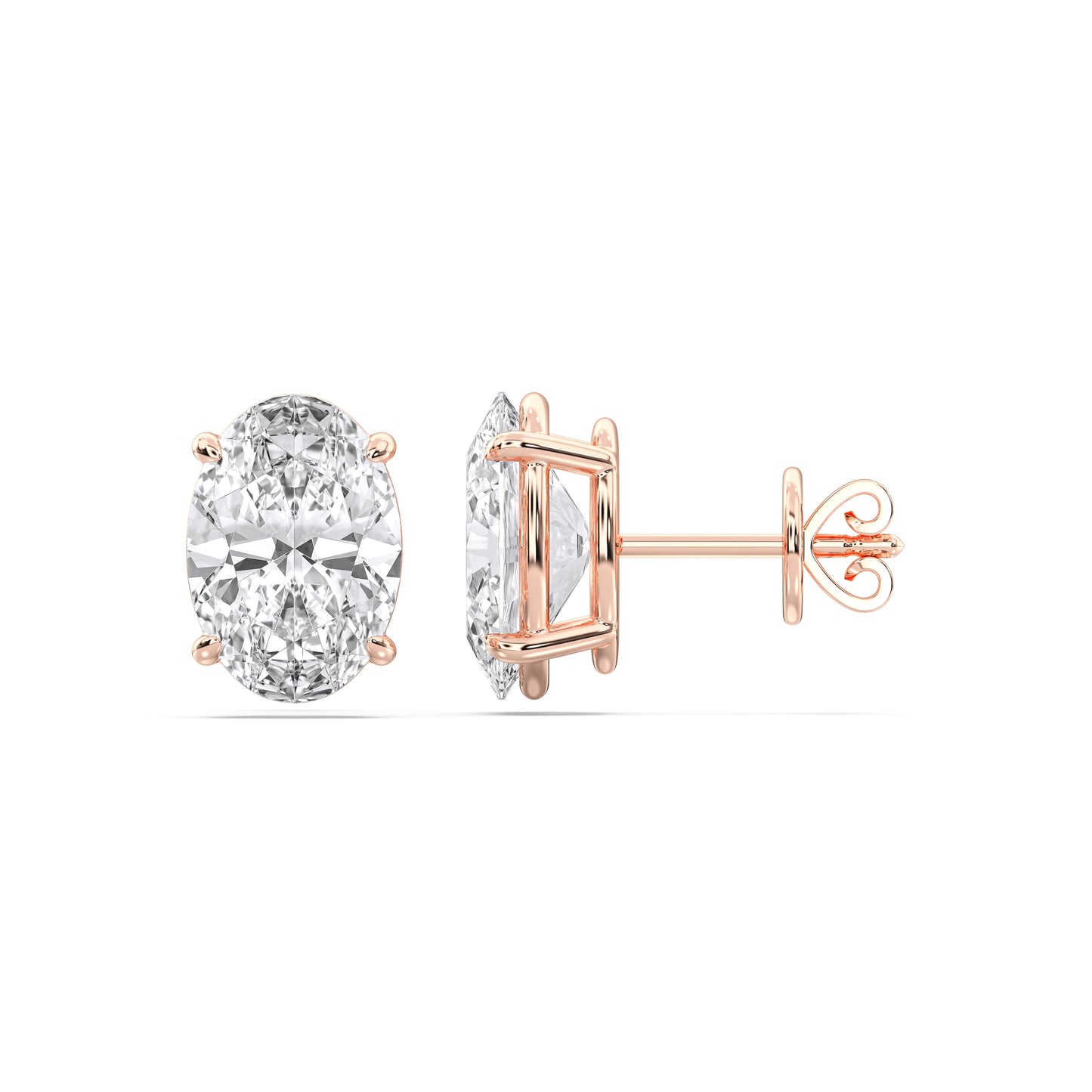 OVAL 4PRONG STUDS