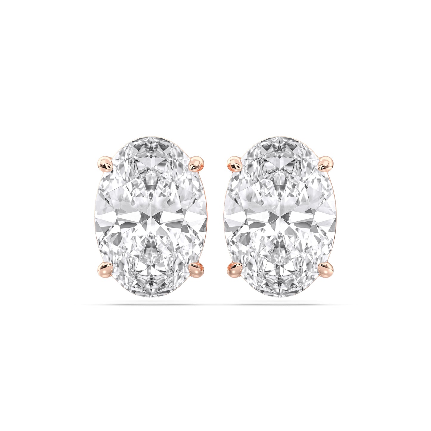OVAL 4PRONG STUDS