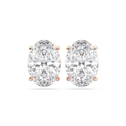 OVAL 4PRONG STUDS