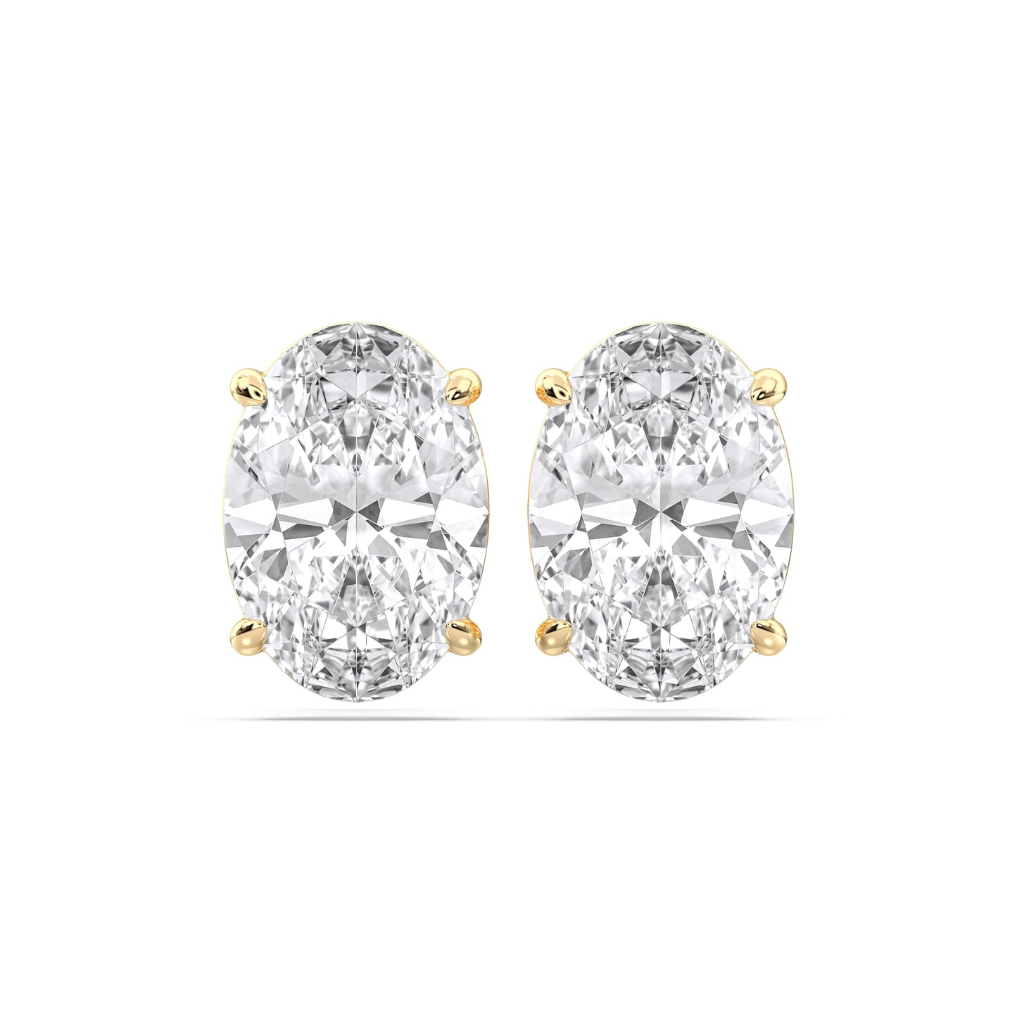 OVAL 4PRONG STUDS