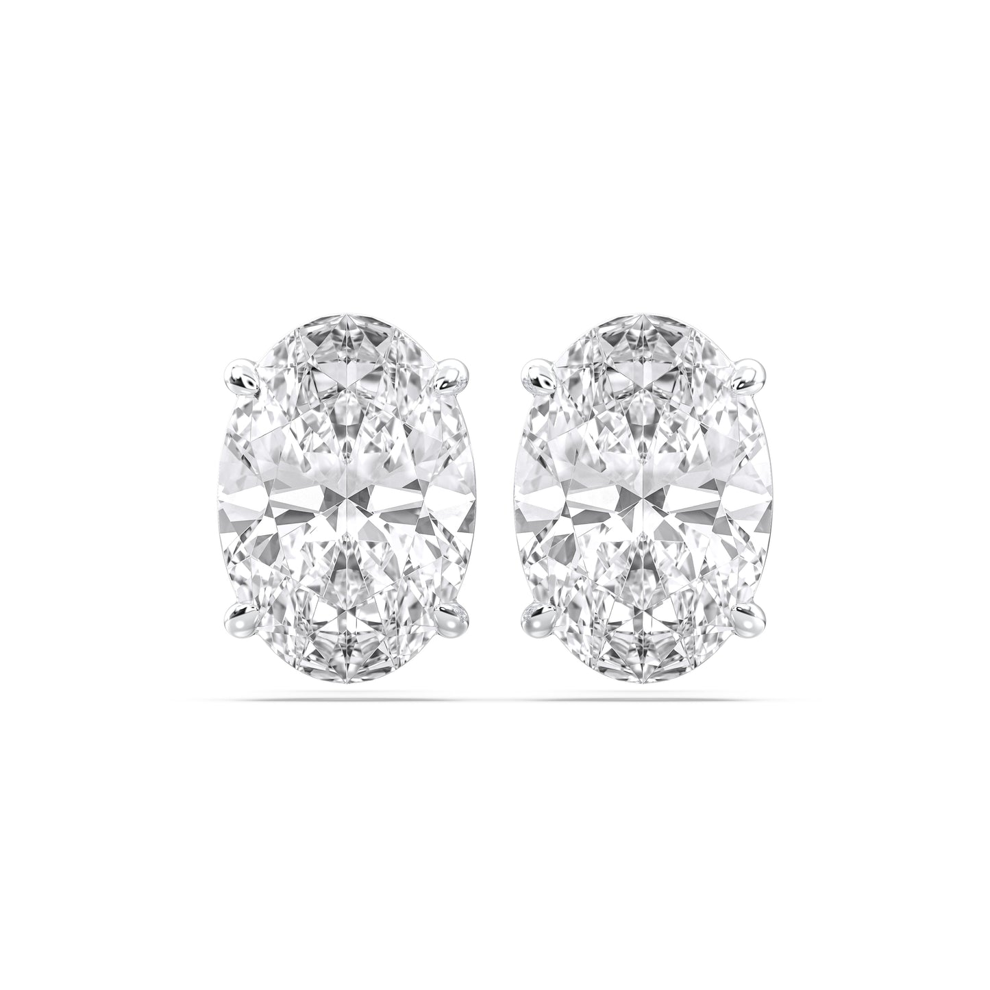 OVAL 4PRONG STUDS