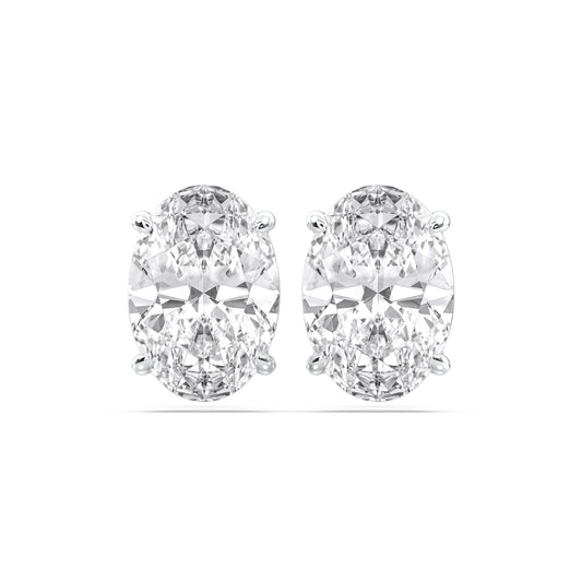 OVAL 4PRONG STUDS