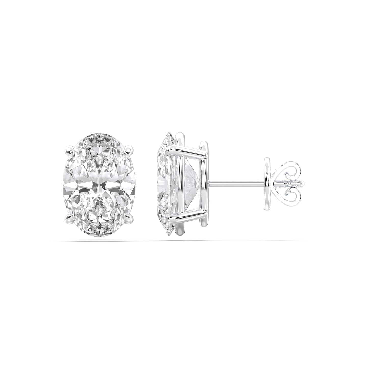 OVAL 4PRONG STUDS