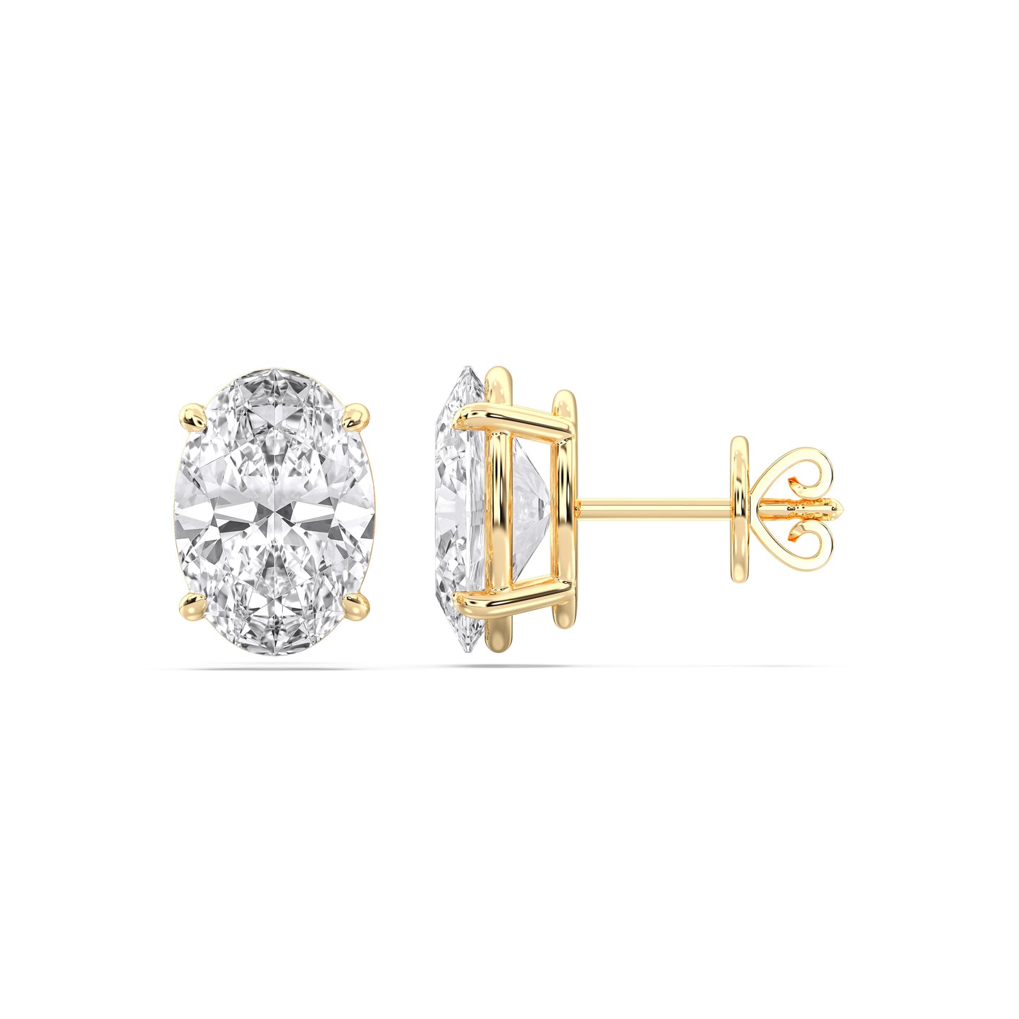 OVAL 4PRONG STUDS