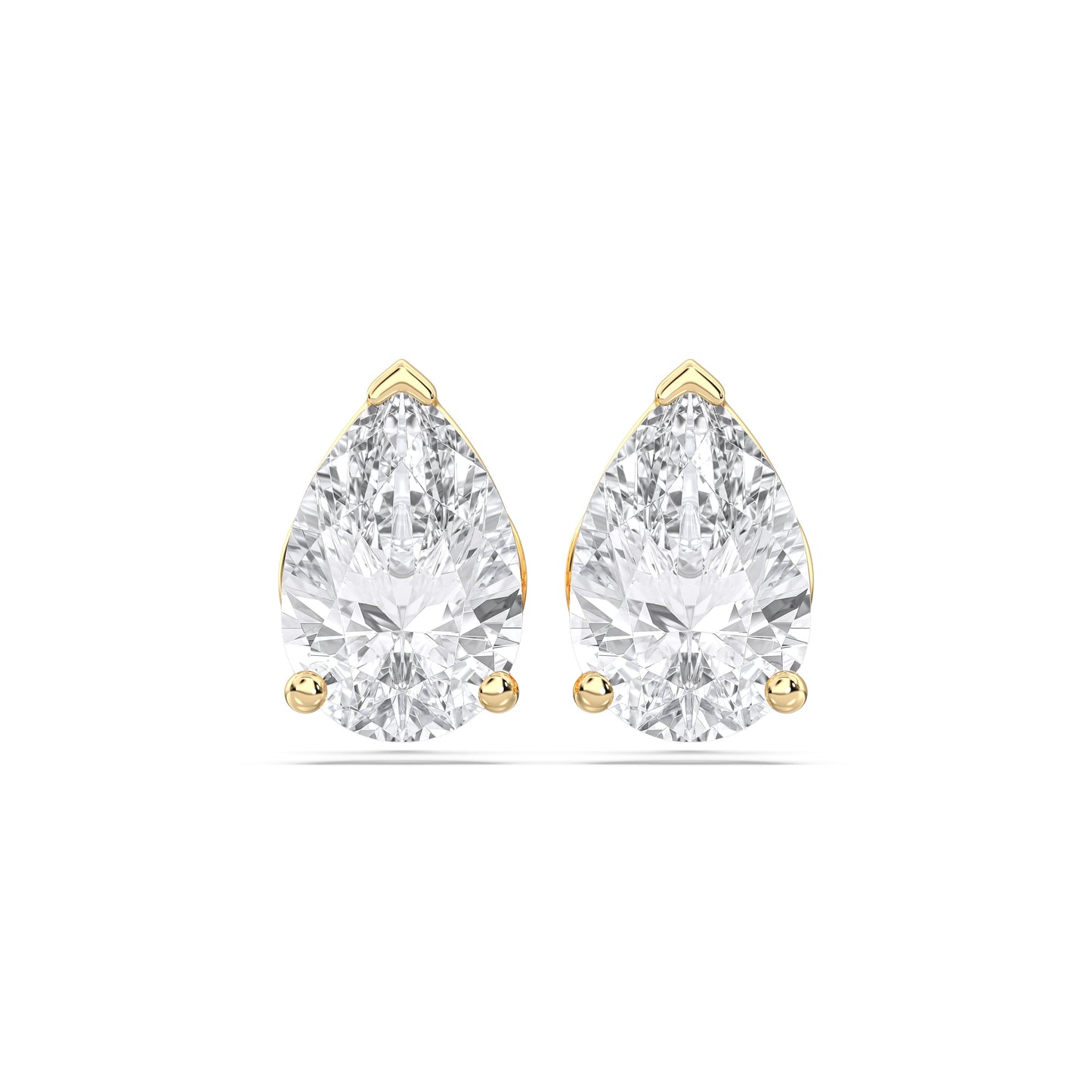 PEAR 3PRONG STUDS