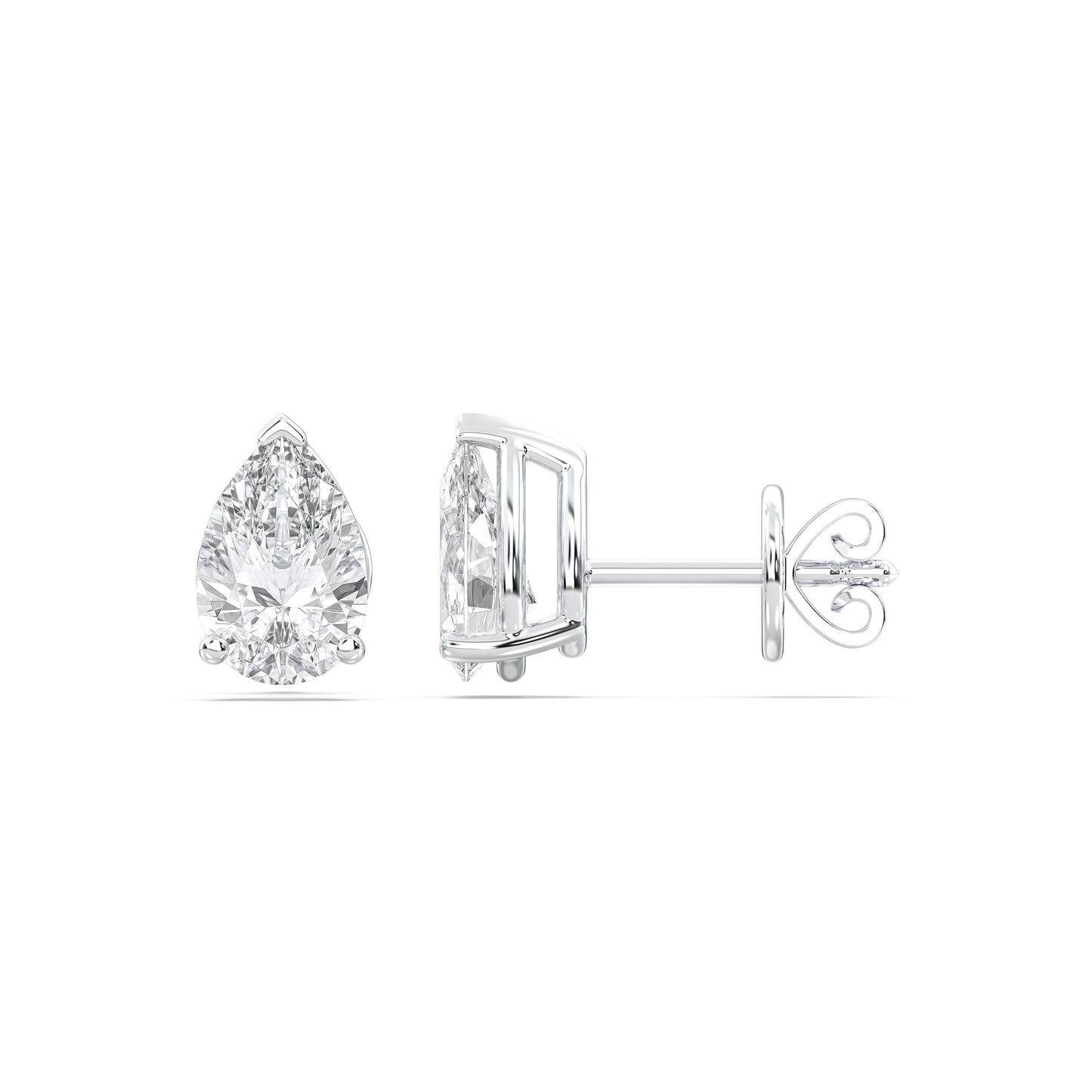 PEAR 3PRONG STUDS
