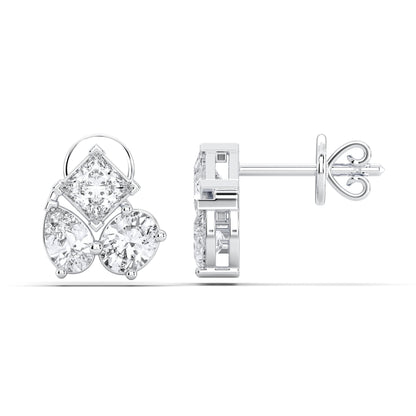 MIX SHAPE CLUSTER EARRING