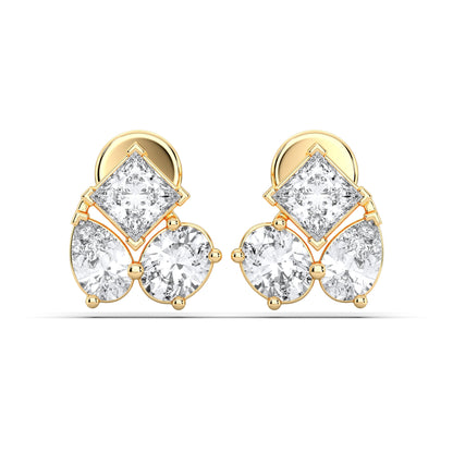 MIX SHAPE CLUSTER EARRING