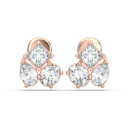 MIX SHAPE CLUSTER EARRING