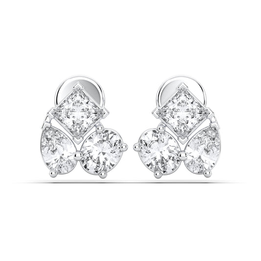 MIX SHAPE CLUSTER EARRING