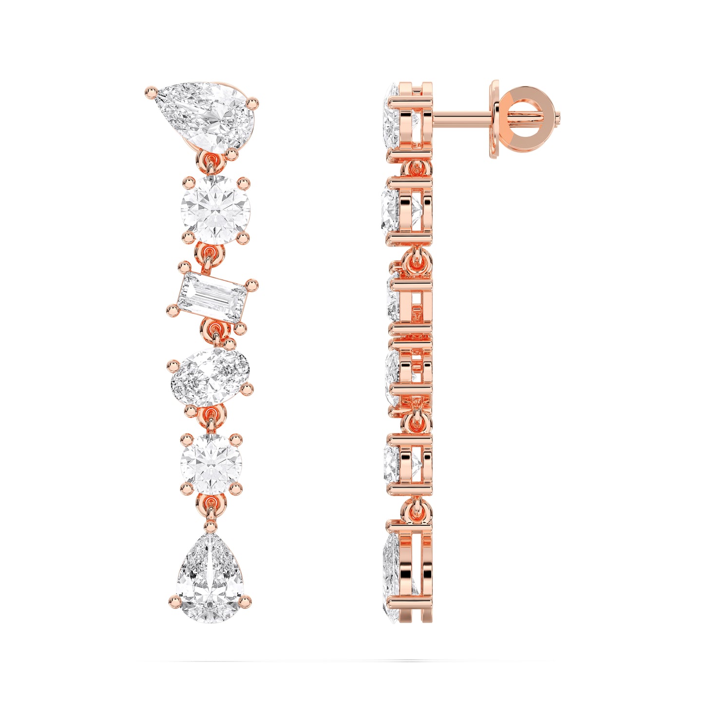 MIX SHAPE DROPS EARRINGS