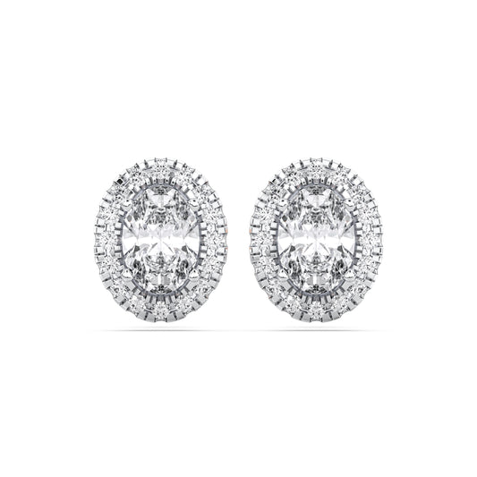 OVAL HALO EARRING