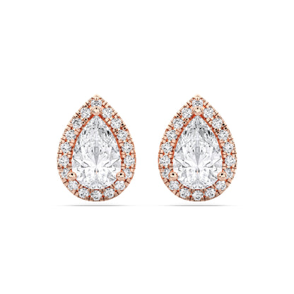 PEAR HALO EARRING