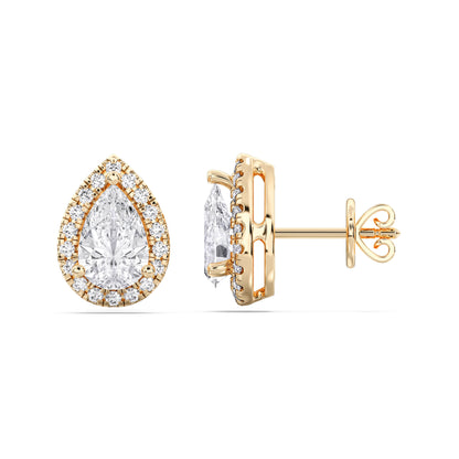 PEAR HALO EARRING