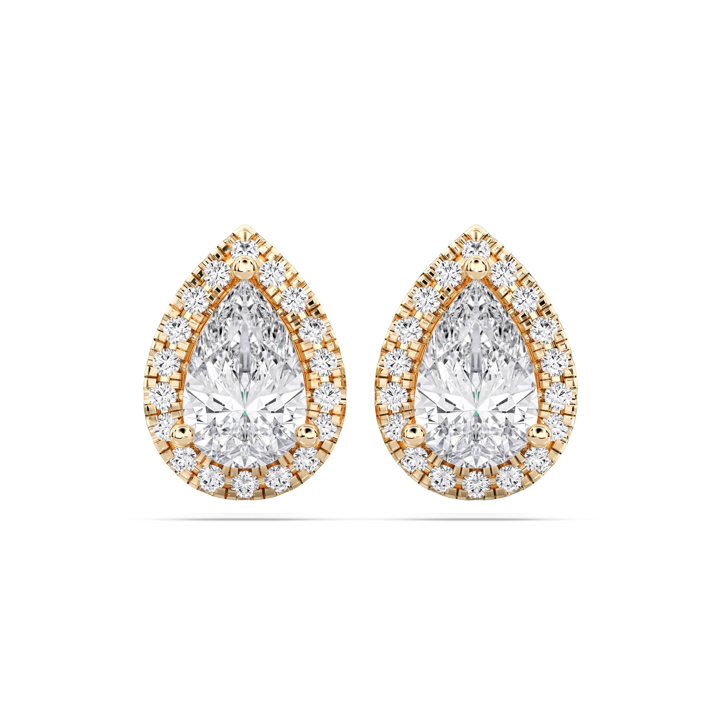 PEAR HALO EARRING