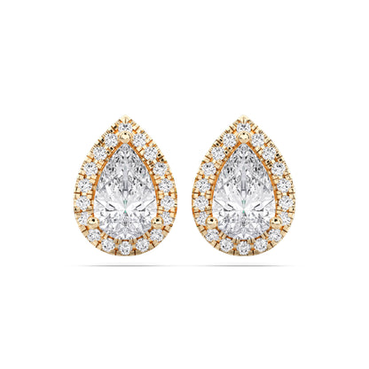 PEAR HALO EARRING