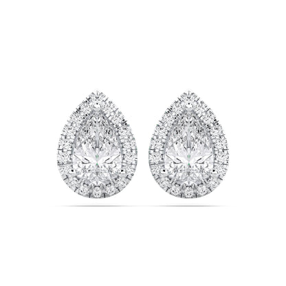 PEAR HALO EARRING