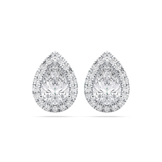 PEAR HALO EARRING