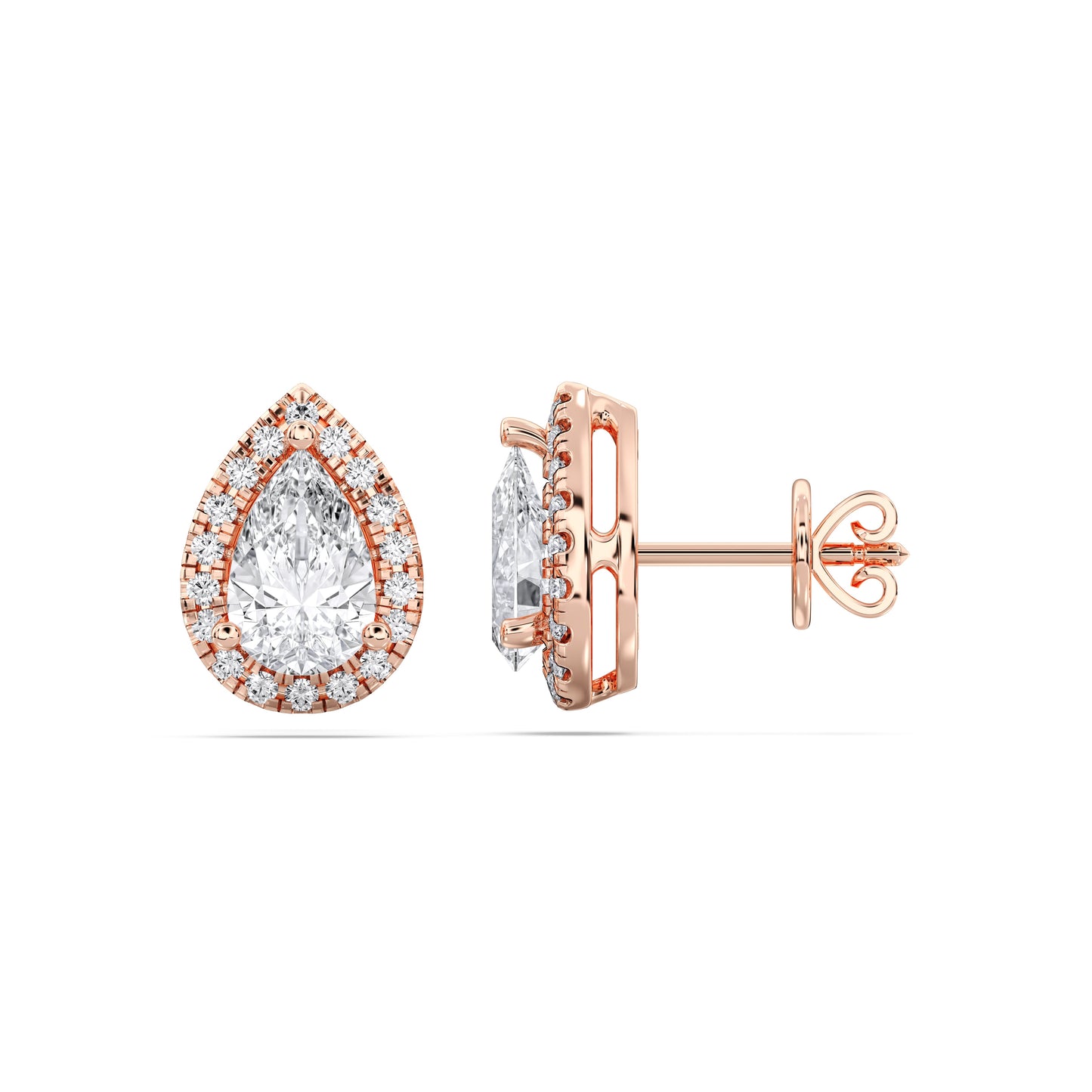 PEAR HALO EARRING