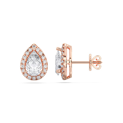 PEAR HALO EARRING