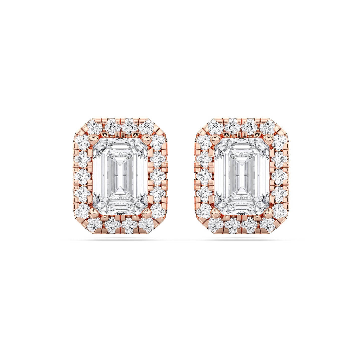 EMERALD HALO EARRING
