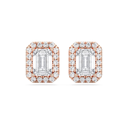 EMERALD HALO EARRING