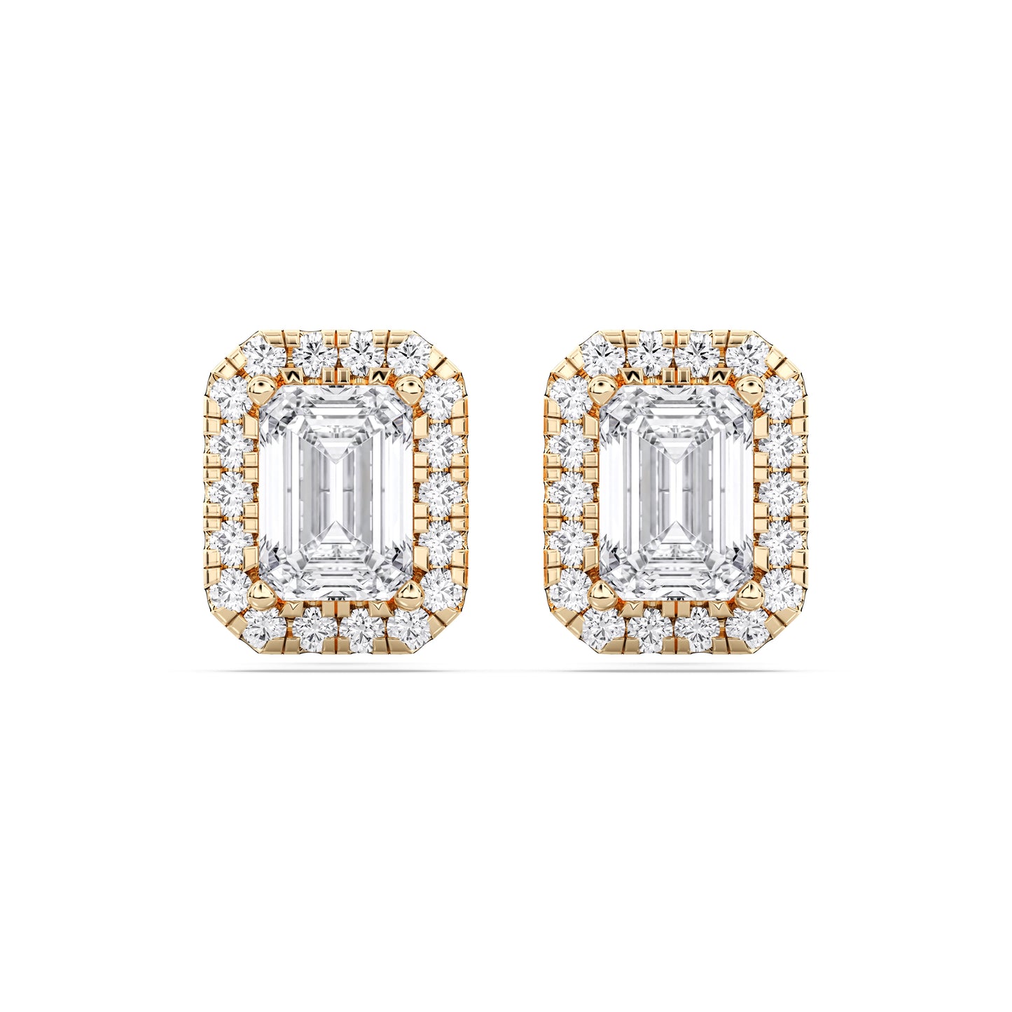 EMERALD HALO EARRING