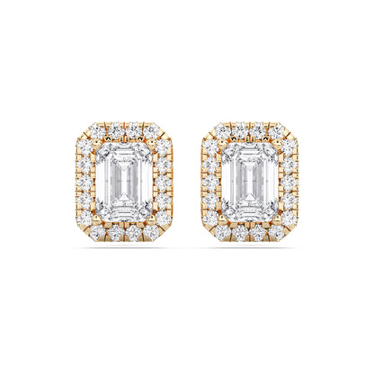 EMERALD HALO EARRING