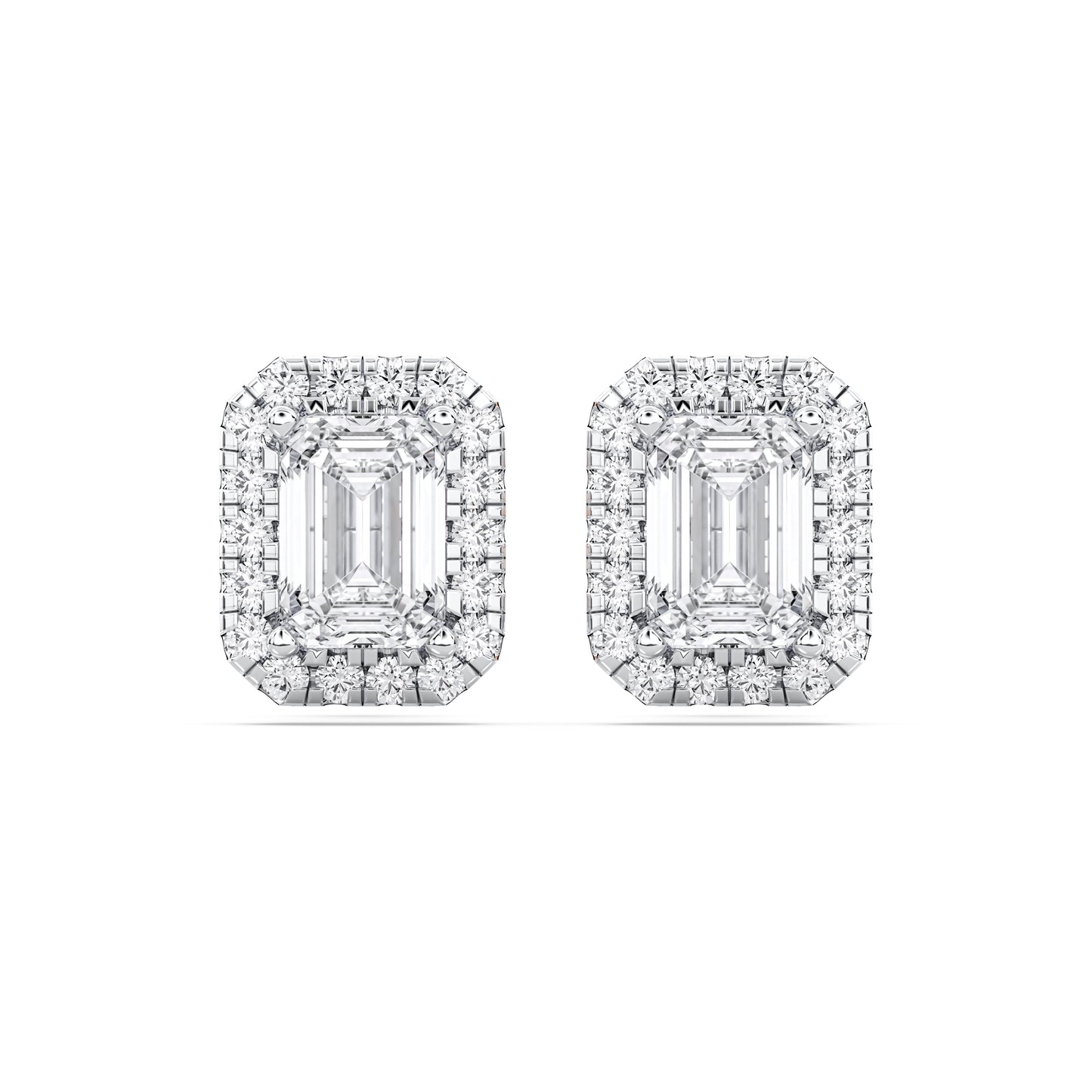 EMERALD HALO EARRING