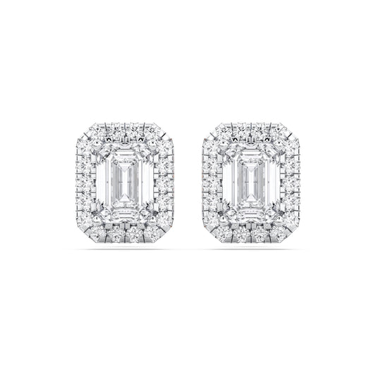 EMERALD HALO EARRING