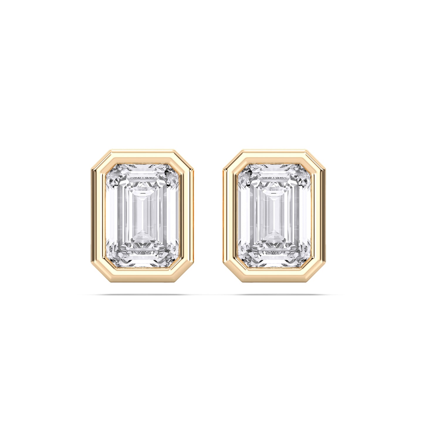 EMERALD BEZEL STUDS