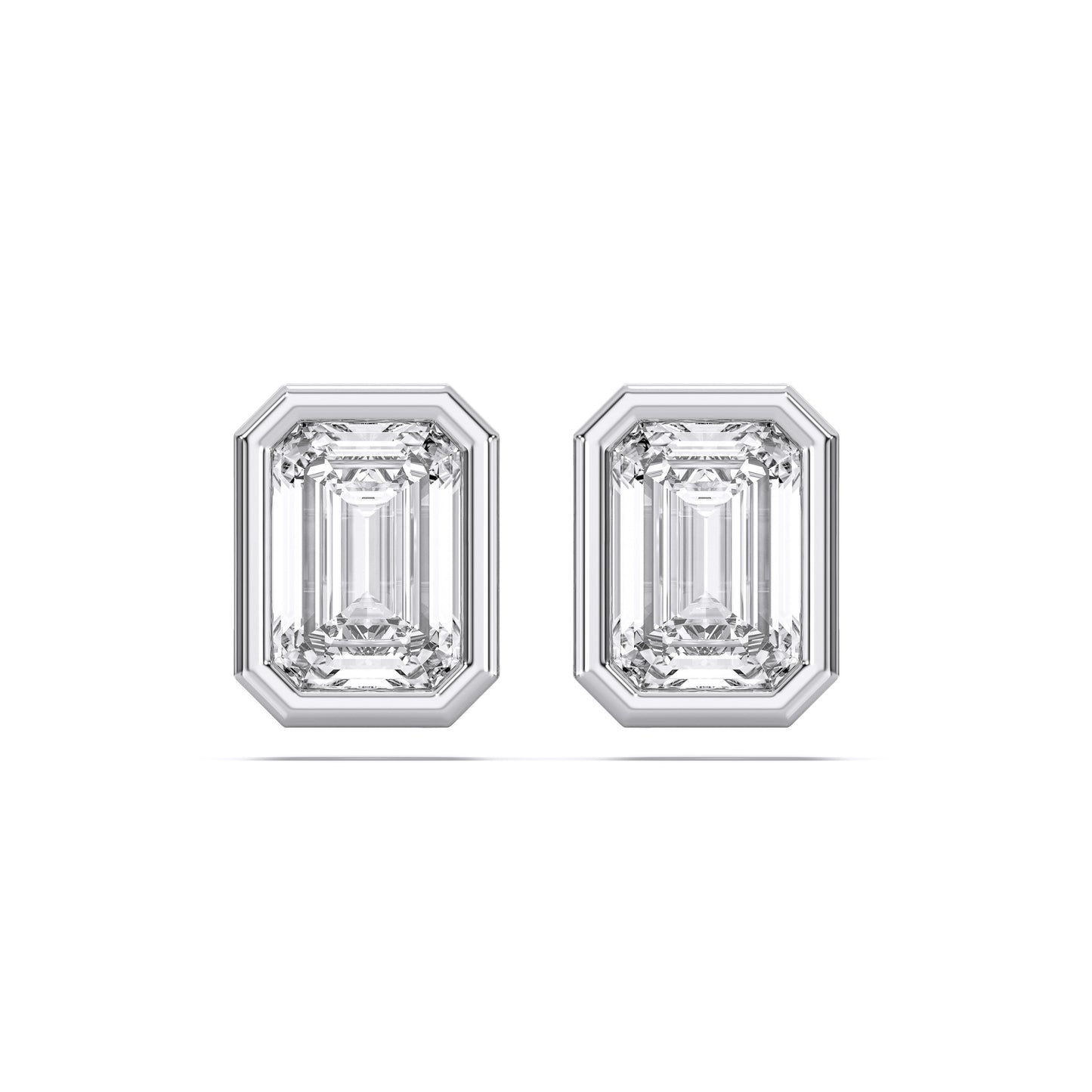EMERALD BEZEL STUDS