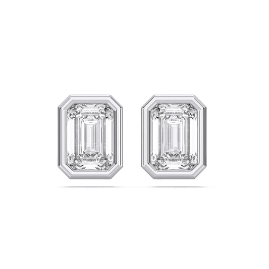 EMERALD BEZEL STUDS