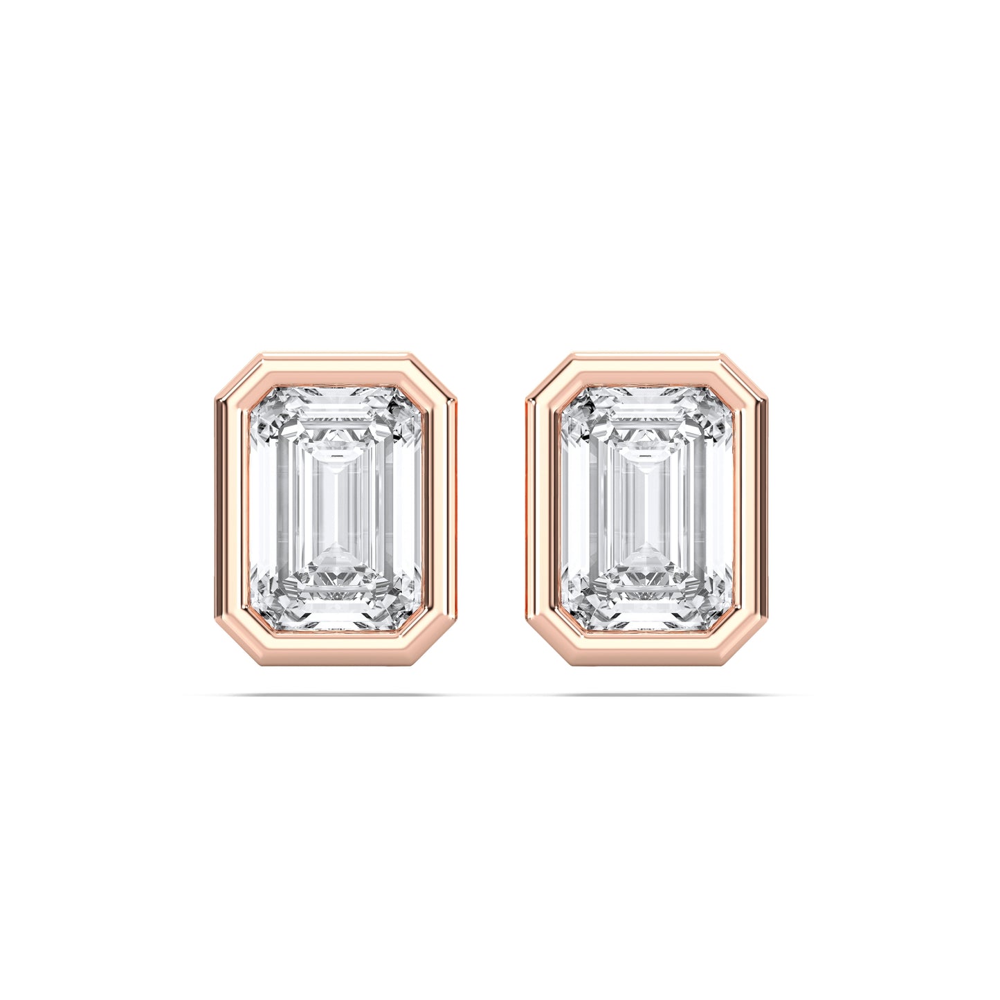 EMERALD BEZEL STUDS