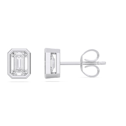 EMERALD BEZEL STUDS
